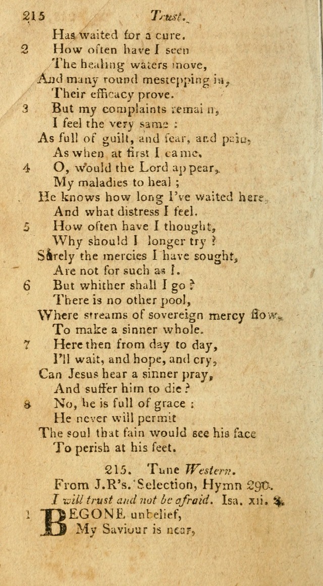 A Selection of Hymns & Psalms: from the most approved authors: principally from Watts & Rippon: together with originals page 198