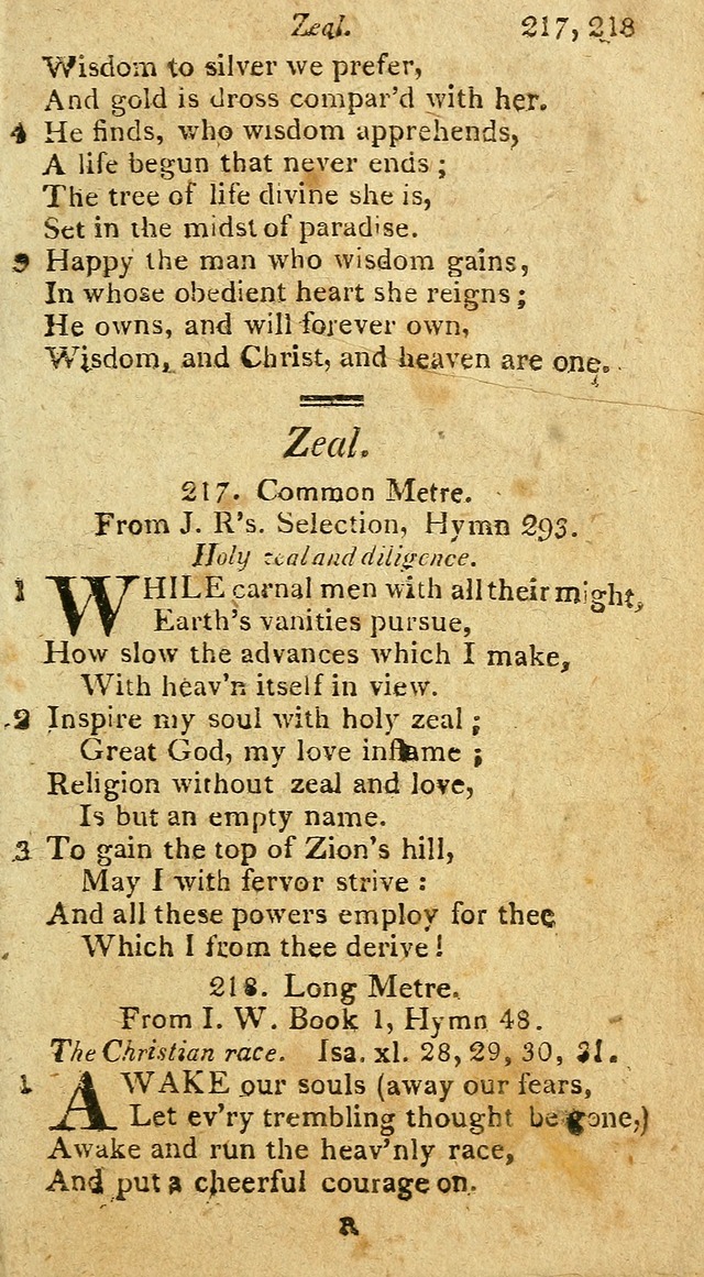A Selection of Hymns & Psalms: from the most approved authors: principally from Watts & Rippon: together with originals page 201