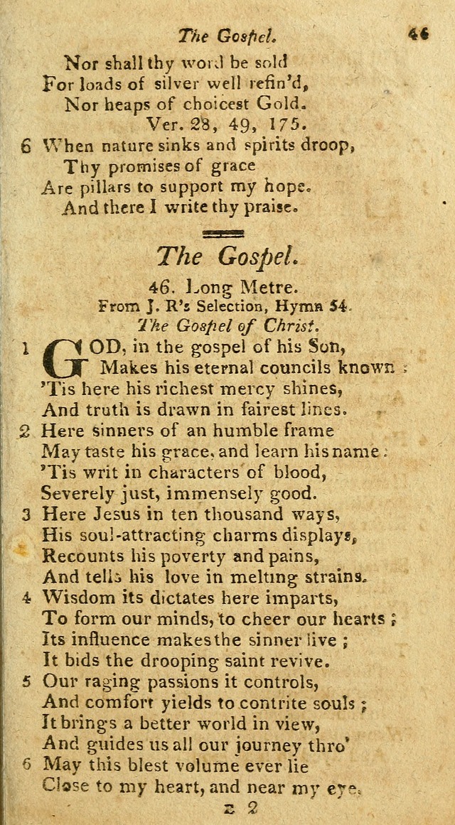 A Selection of Hymns & Psalms: from the most approved authors: principally from Watts & Rippon: together with originals page 61