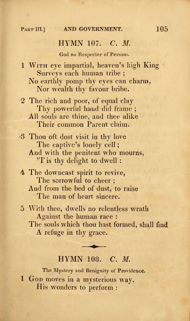 A Selection of Hymns and Psalms: for social and private worship (3rd ed. corr.) page 105