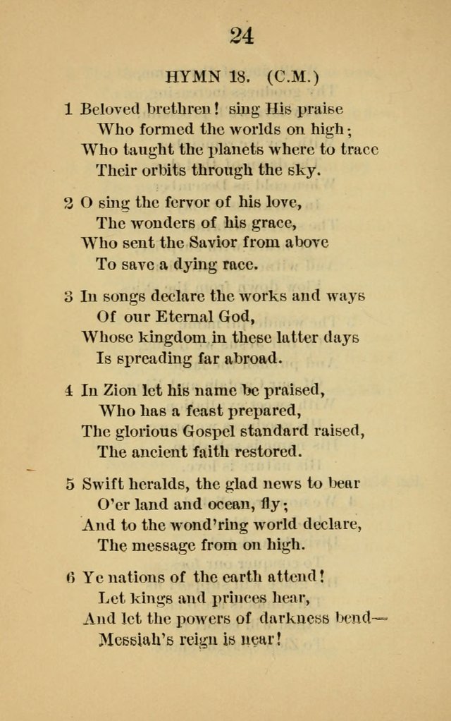 Sacred Hymns and Spiritual Songs, for the Church of Jesus Christ of Latter-Day Saints. (14th ed.) page 27