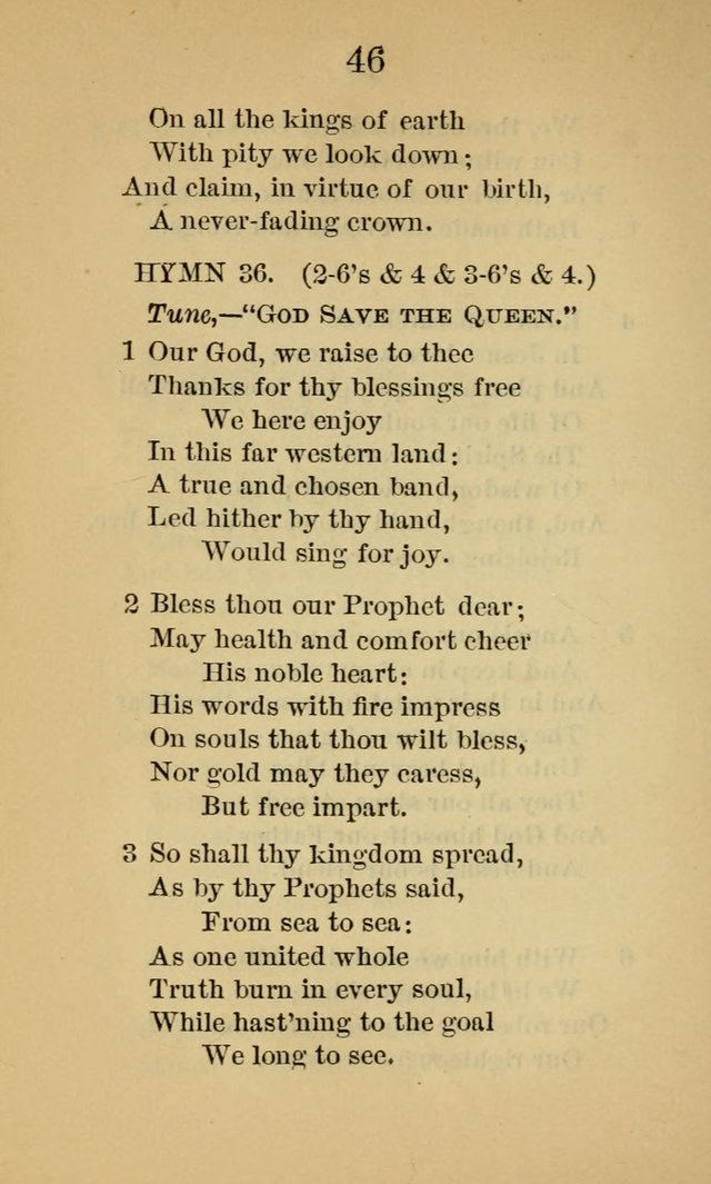 Sacred Hymns and Spiritual Songs, for the Church of Jesus Christ of Latter-Day Saints. (14th ed.) page 49