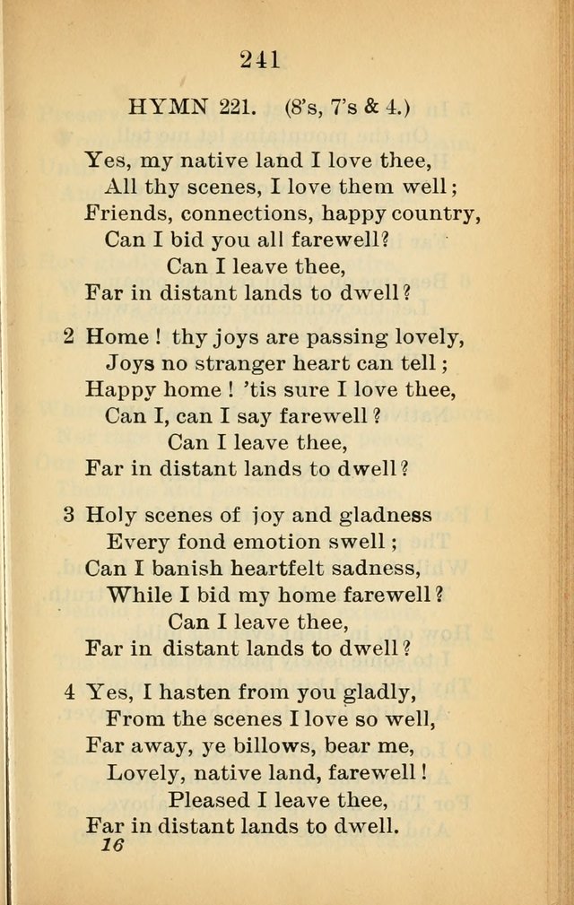 Sacred Hymns and Spiritual Songs for the Church of Jesus Christ of Latter-Day Saints (20th ed.) page 241
