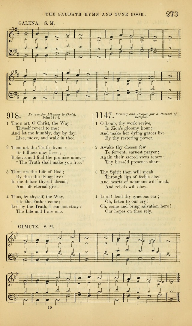 The Sabbath Hymn and Tune Book: for the service of song in the house of  the Lord page 275