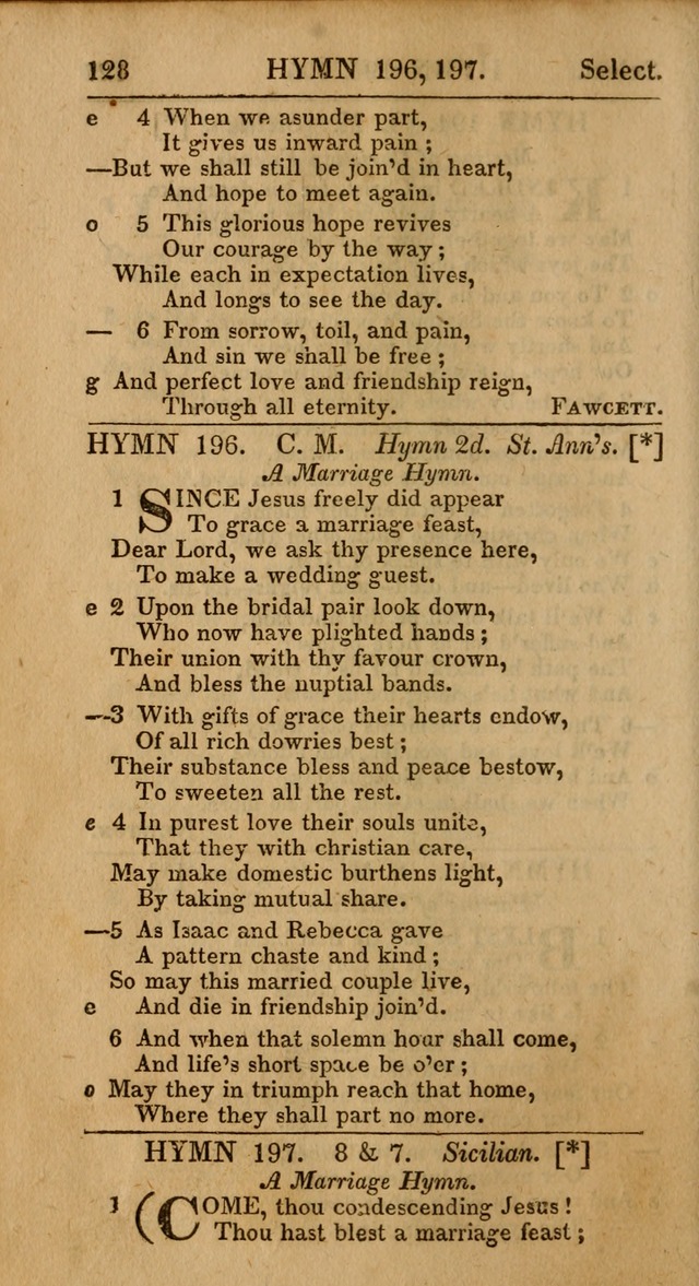 Select Hymns: the third part of Christian Psalmody; with directions for musical expression (Stereotype ed.) page 128