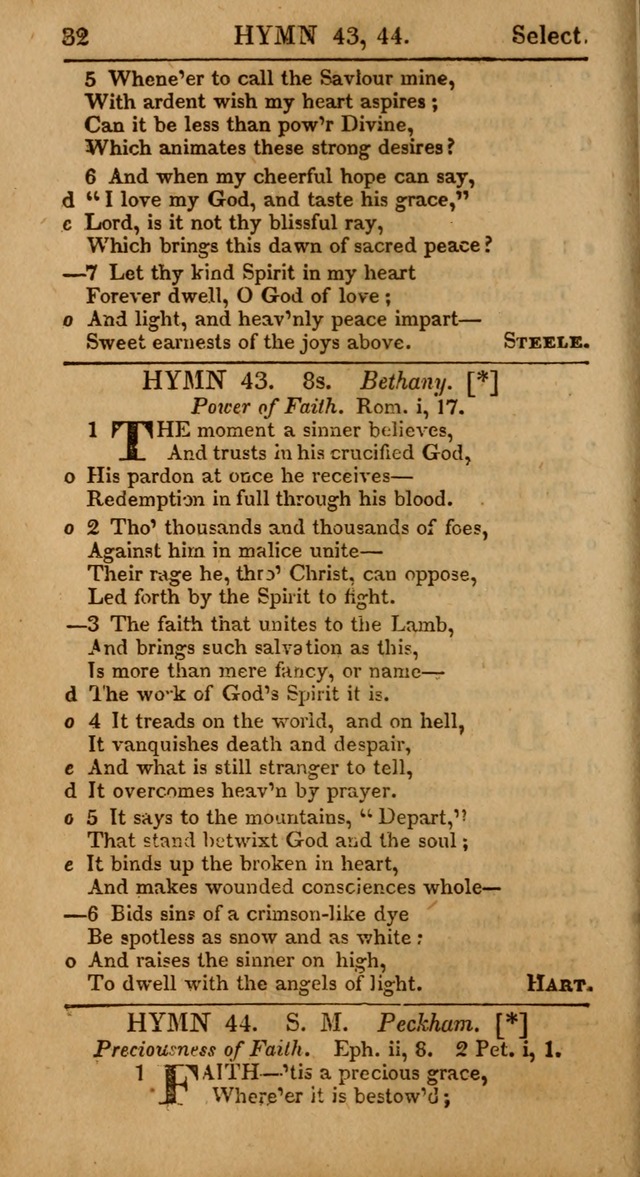 Select Hymns: the third part of Christian Psalmody; with directions for musical expression (Stereotype ed.) page 32