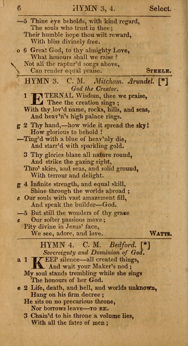 Select Hymns: the third part of Christian Psalmody; with directions for musical expression (Stereotype ed.) page 6