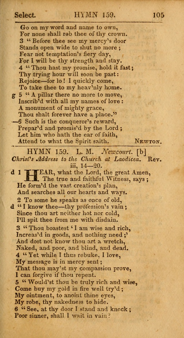 Select Hymns, The Third Part of Christian Psalmody. 3rd ed. page 105