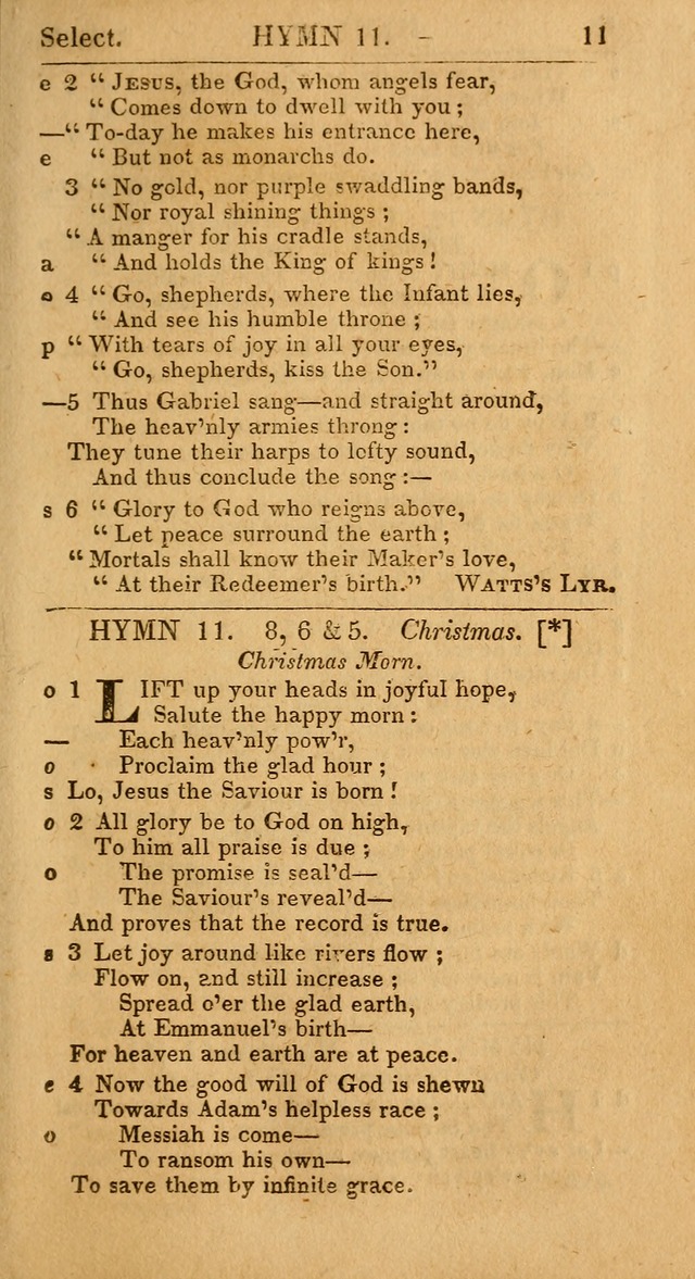 Select Hymns, The Third Part of Christian Psalmody. 3rd ed. page 11