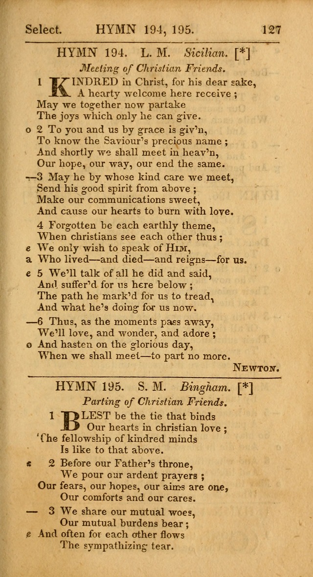 Select Hymns, The Third Part of Christian Psalmody. 3rd ed. page 127