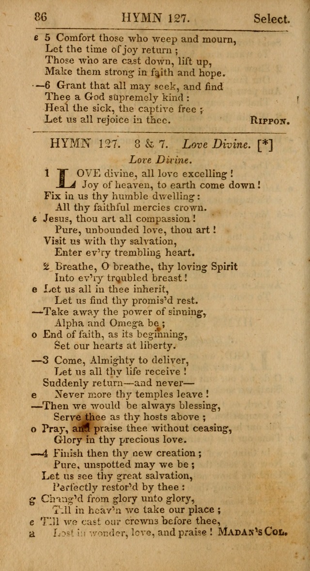 Select Hymns, The Third Part of Christian Psalmody. 3rd ed. page 86