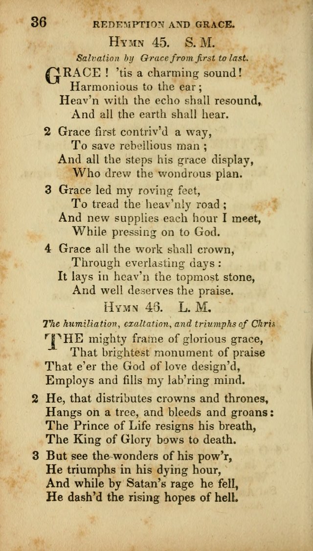 A Selection of Hymns for the Use of Social Religious Meetings and for Private Devotions. 7th ed. page 36