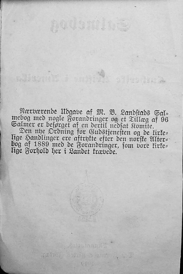 Salmebog for Lutherske Kristne i Amerika page 1