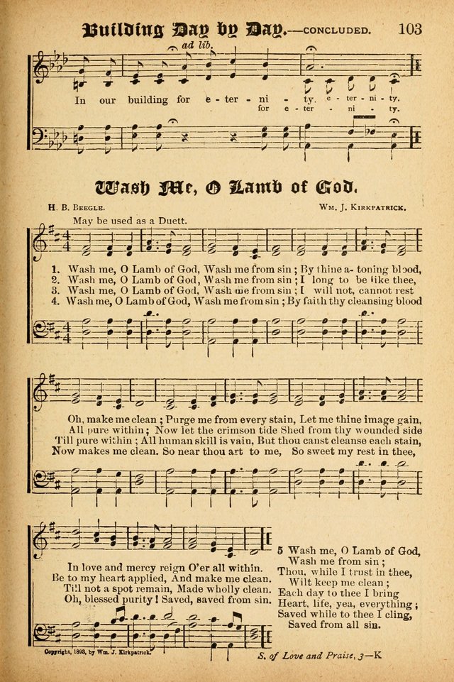 Songs of Love and Praise No. 3: For use in Meetings for Christian Worship of Work page 102