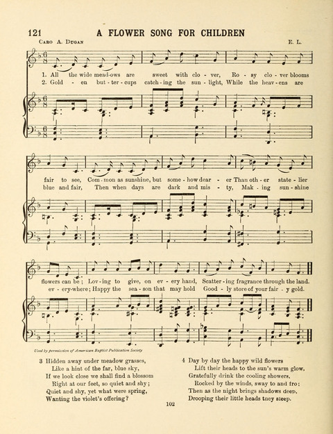 Songs for Little People: for use in the Sunday-School, the Kindergarten and the Home page 102