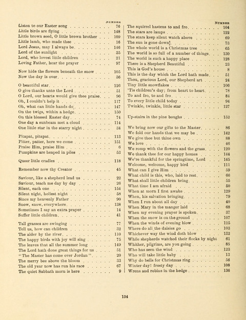 Songs for Little People: for use in the Sunday-School, the Kindergarten and the Home page 134