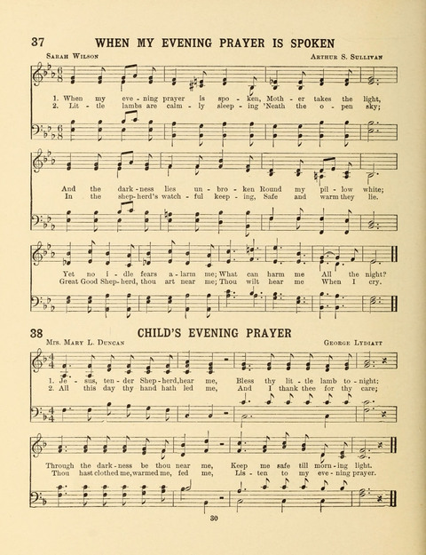 Songs for Little People: for use in the Sunday-School, the Kindergarten and the Home page 30