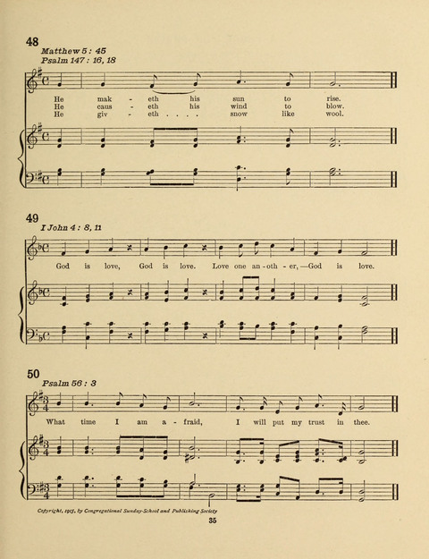 Songs for Little People: for use in the Sunday-School, the Kindergarten and the Home page 35