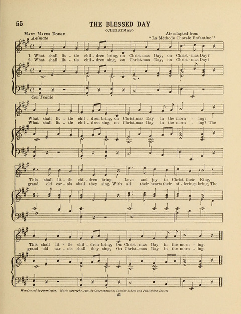 Songs for Little People: for use in the Sunday-School, the Kindergarten and the Home page 41
