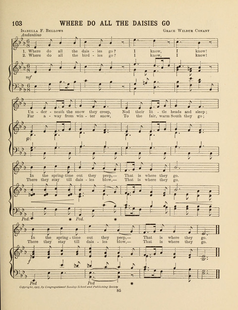 Songs for Little People: for use in the Sunday-School, the Kindergarten and the Home page 85