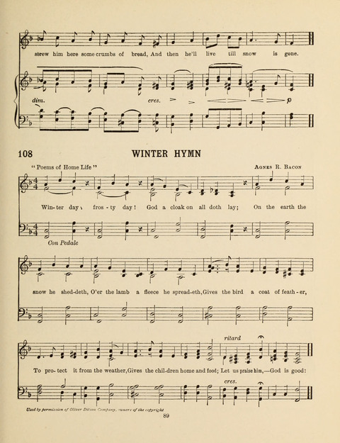 Songs for Little People: for use in the Sunday-School, the Kindergarten and the Home page 89