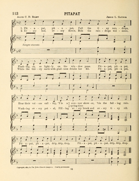 Songs for Little People: for use in the Sunday-School, the Kindergarten and the Home page 94
