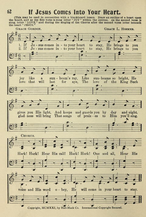 Songs for Little Singers No. 3: for primary departments of Sunday Schools page 60