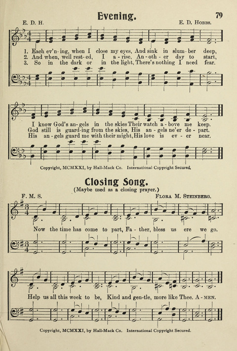 Songs for Little Singers No. 3: for primary departments of Sunday Schools page 77