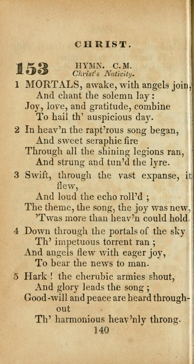 Sacred lyrics, or Select hymns: particularly adapted to revivals of religion, and intended as a supplement to Watts.  page 140