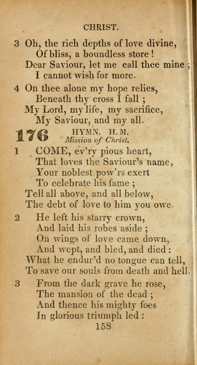 Sacred lyrics, or Select hymns: particularly adapted to revivals of religion, and intended as a supplement to Watts.  page 158