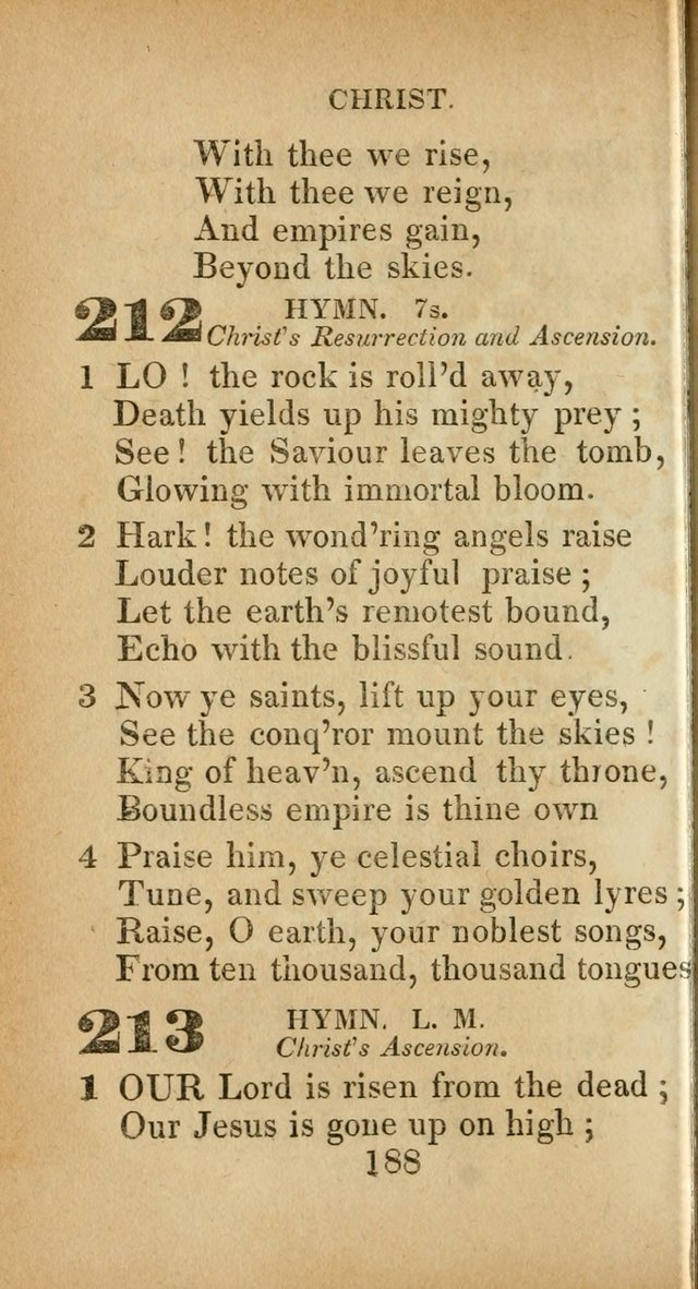 Sacred lyrics, or Select hymns: particularly adapted to revivals of religion, and intended as a supplement to Watts.  page 188