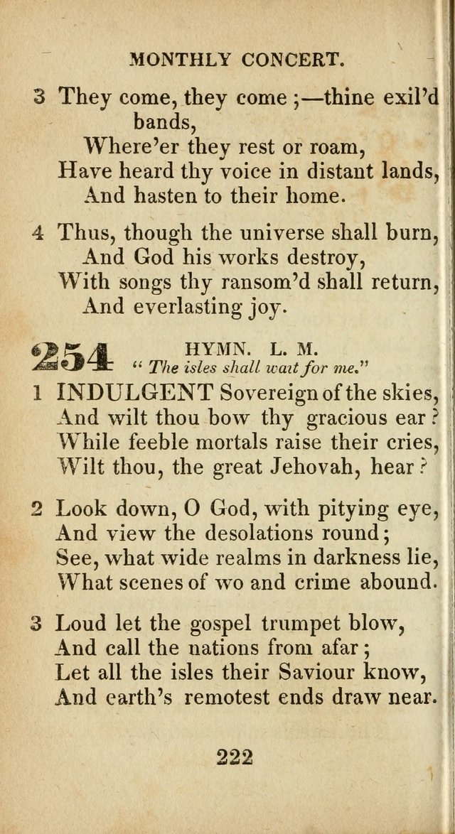 Sacred lyrics, or Select hymns: particularly adapted to revivals of religion, and intended as a supplement to Watts.  page 222