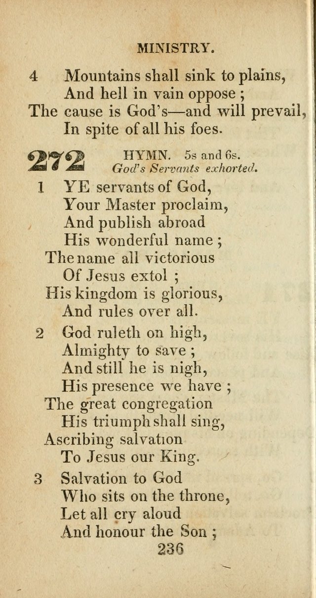 Sacred lyrics, or Select hymns: particularly adapted to revivals of religion, and intended as a supplement to Watts.  page 236
