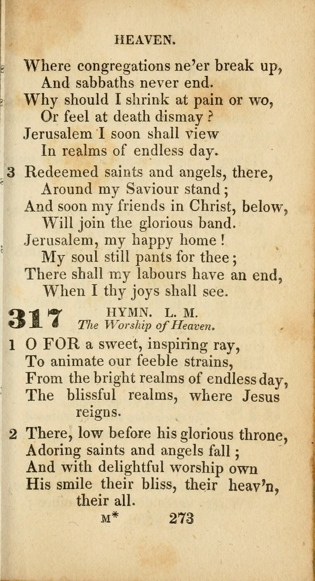 Sacred lyrics, or Select hymns: particularly adapted to revivals of religion, and intended as a supplement to Watts.  page 273