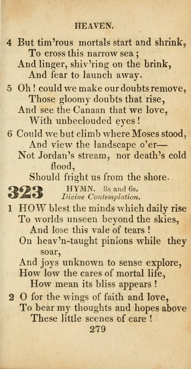 Sacred lyrics, or Select hymns: particularly adapted to revivals of religion, and intended as a supplement to Watts.  page 279