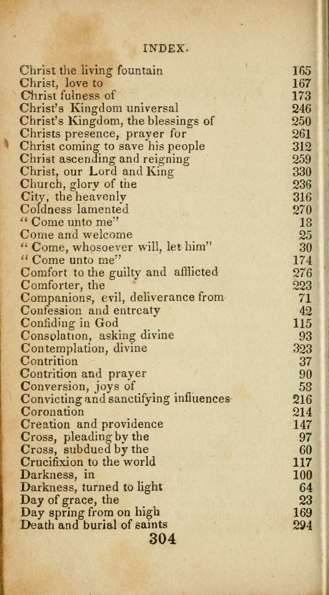 Sacred lyrics, or Select hymns: particularly adapted to revivals of religion, and intended as a supplement to Watts.  page 304