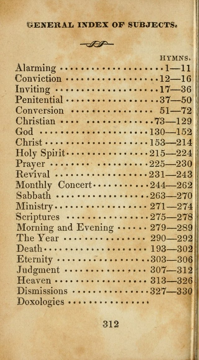 Sacred lyrics, or Select hymns: particularly adapted to revivals of religion, and intended as a supplement to Watts.  page 312