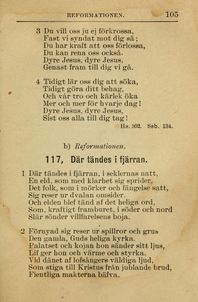 Söndagsskolbok: innehållande liturgi och sånger för söndagsskolan (Omarbetad uppl.) page 105
