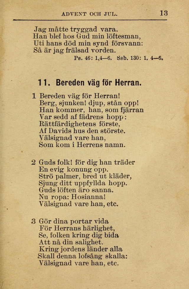 Söndagsskolbok: innehållande liturgi och sånger för söndagsskolan (Omarbetad uppl.) page 13