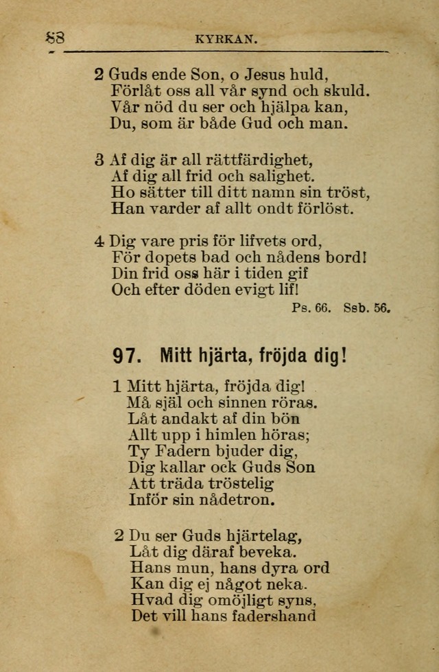 Söndagsskolbok: innehållande liturgi och sånger för söndagsskolan (Omarbetad uppl.) page 88