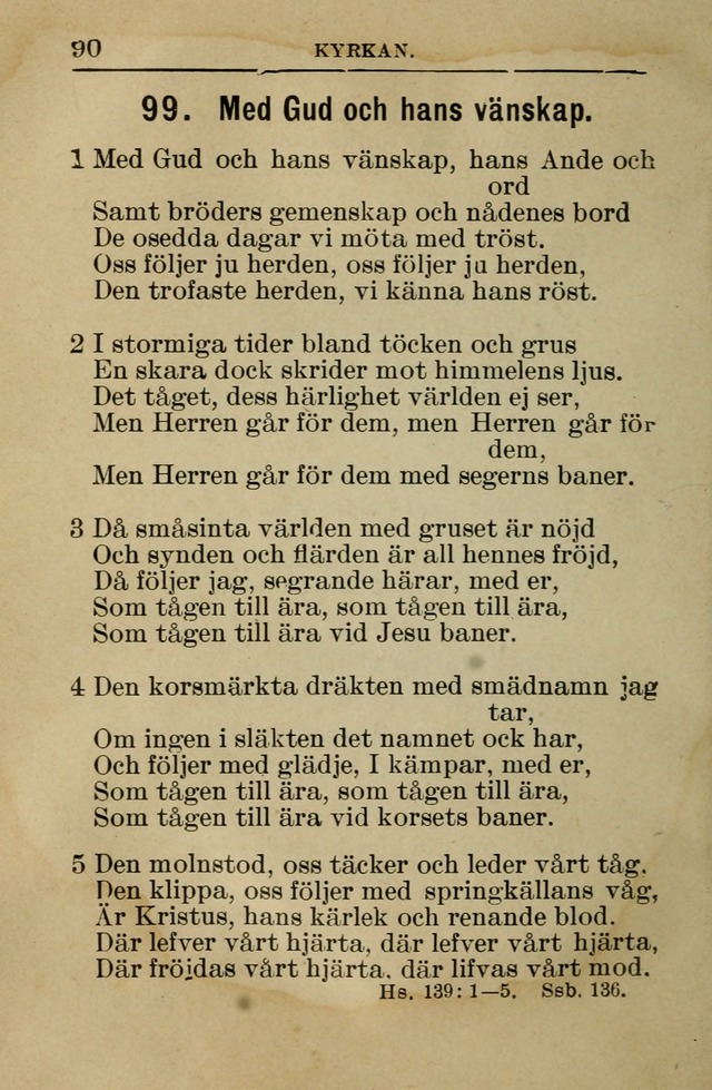 Söndagsskolbok: innehållande liturgi och sånger för söndagsskolan (Omarbetad uppl.) page 90
