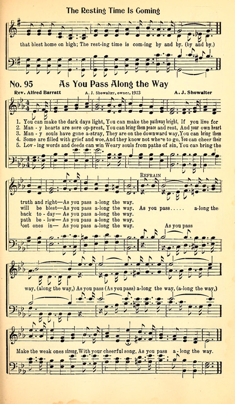 The Song-Land Way: a Collection of Choice Gospel Songs for Sunday Schools, Young People