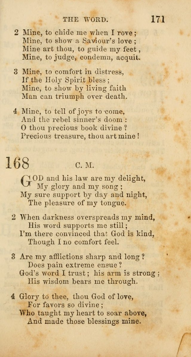 Select Melodies; Comprising the Best Hymns and Spiritual Songs in Common Use, and not generally found in standard church hymn-books: as also a number of original pieces, and translations from...German page 173