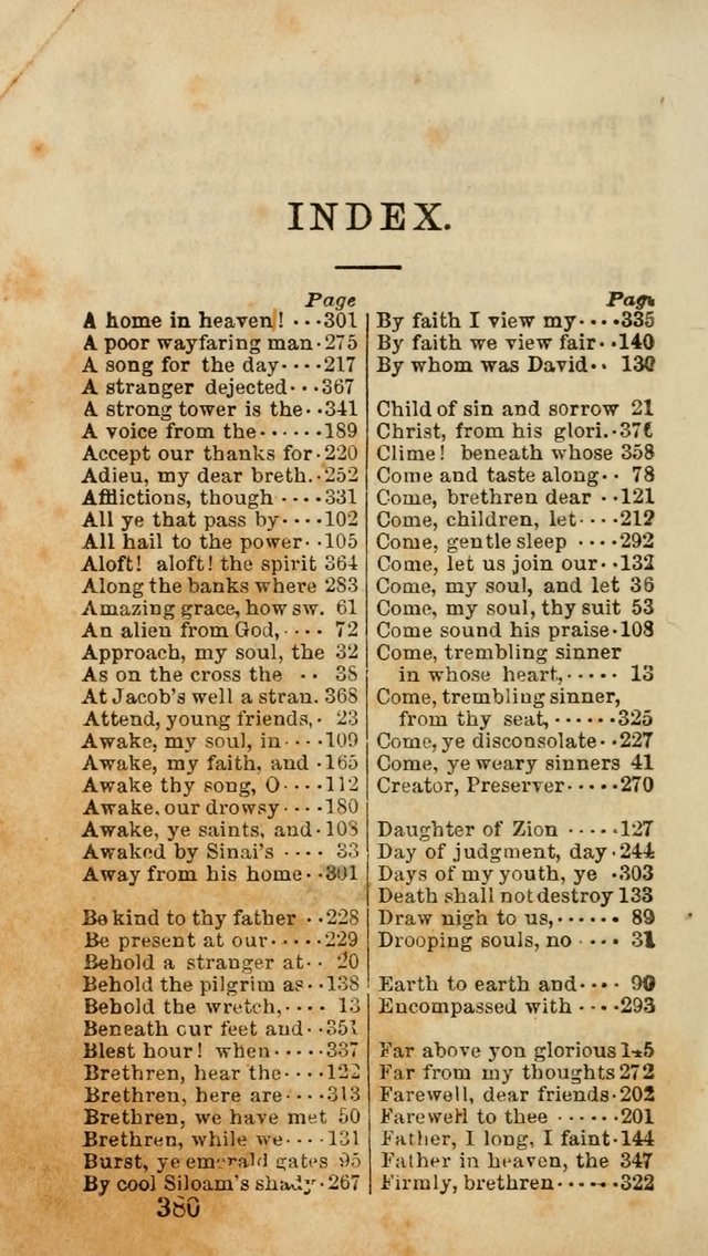 Select Melodies; Comprising the Best Hymns and Spiritual Songs in Common Use, and not generally found in standard church hymn-books: as also a number of original pieces, and translations from...German page 384