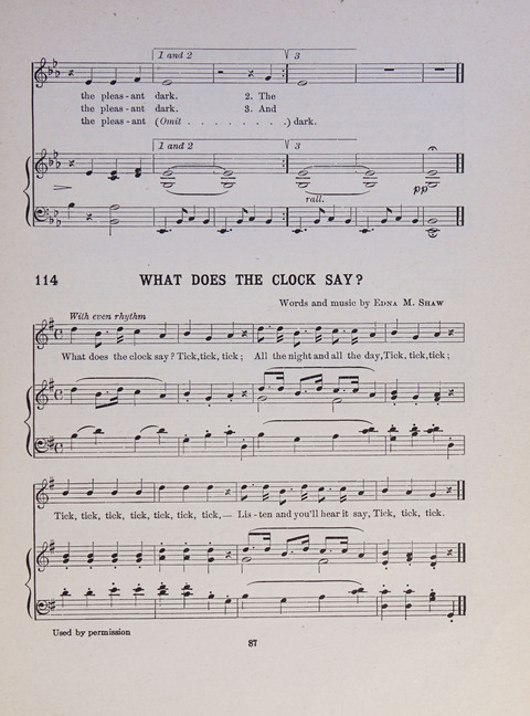 Song and Play for Children: for Sunday and weekday use page 87