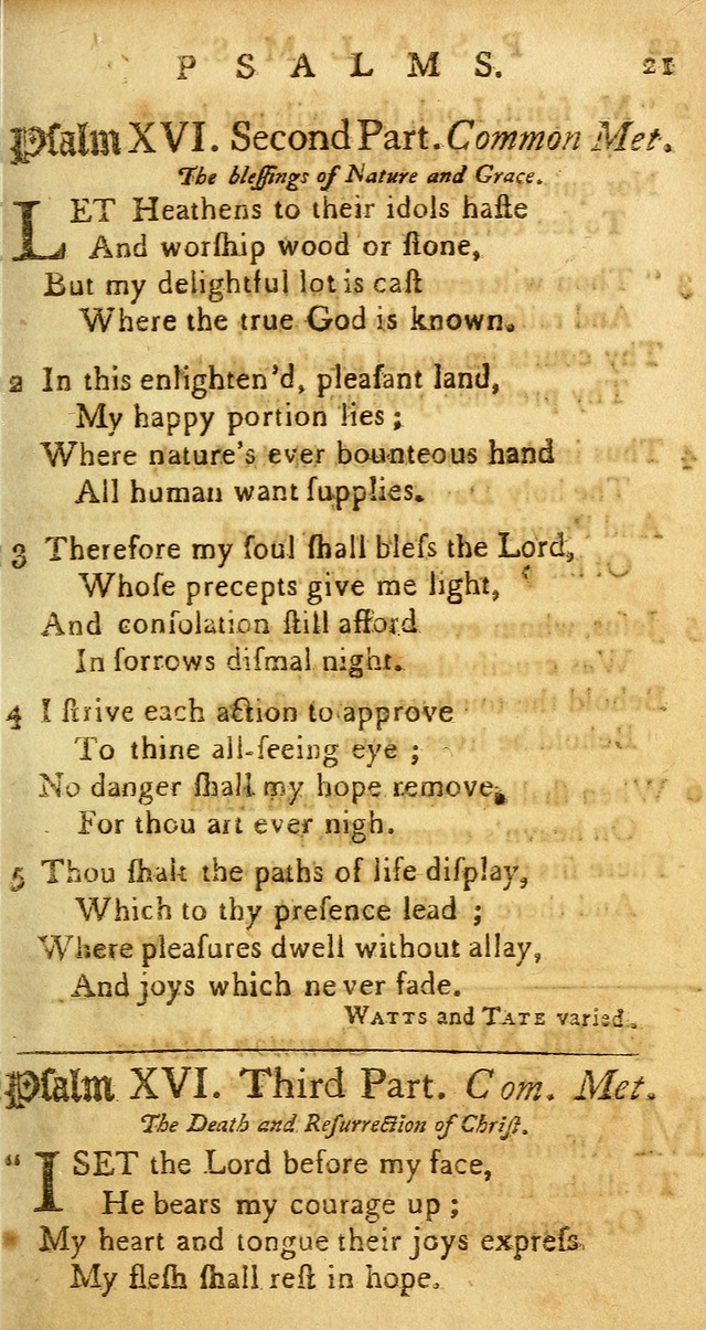Sacred Poetry: consisting of psalms and hymns, adapted to Christian devotion, in public and private, selected from the best authors, with variations and additions page 21