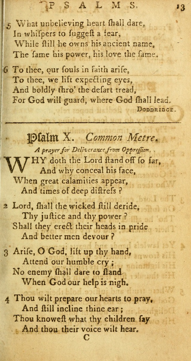Sacred Poetry: Consisting of Psalms and Hymns, Adapted to Christian        Devotion, in Public and Private. 2nd ed. page 13