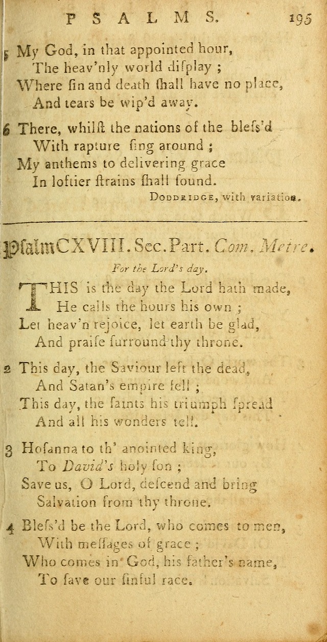 Sacred Poetry: Consisting of Psalms and Hymns, Adapted to Christian        Devotion, in Public and Private. 2nd ed. page 199