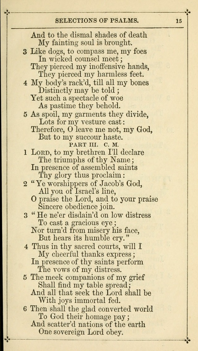 Selections from the Psalms of David in Metre: with hymns suited to the feasts and fasts of the church, and other occasions of public worship page 15