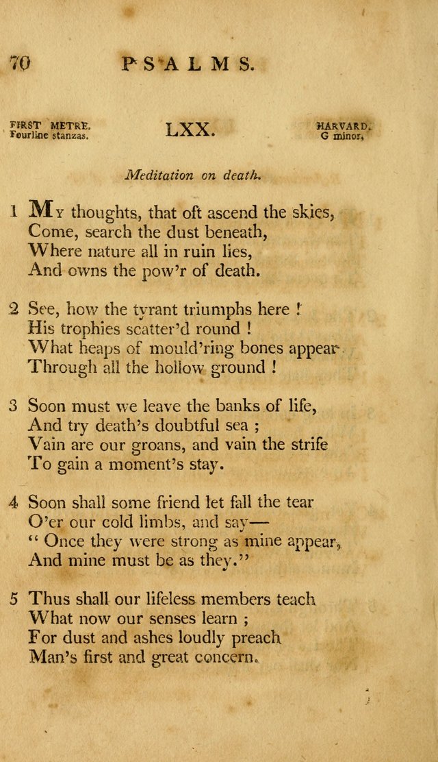 A Selection of Psalms and Hymns, Embracing all the Varieties of Subjects page 74